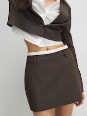River Island Brown Hybrid Tailored Skort - Image 4 of 4