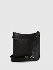 River Island Black Emboss Pocket Messenger Bag - Image 2 of 6