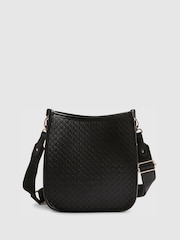 River Island Black Emboss Pocket Messenger Bag - Image 3 of 6