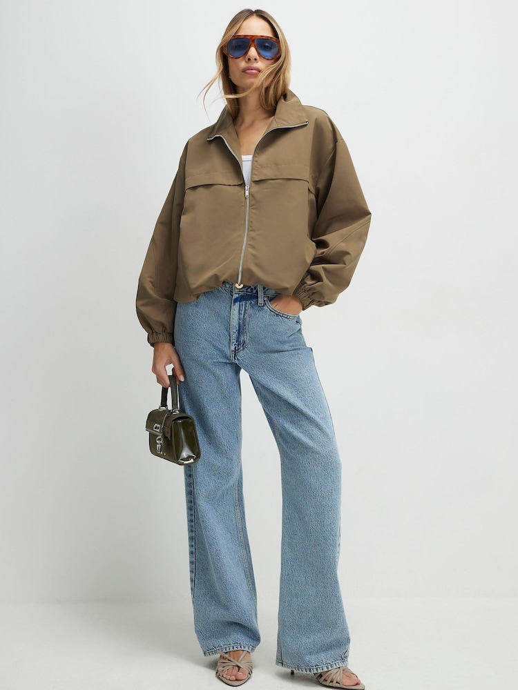 River Island Brown Lightweight Zip Through Jacket - Image 2 of 4