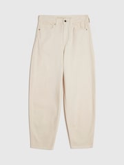 River Island Cream High Rise Barrel Leg Jeans - Image 5 of 6