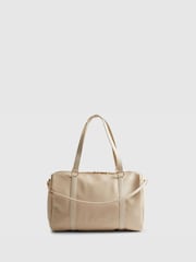River Island Cream Monogram Trim Soft Holdall Bag - Image 2 of 6