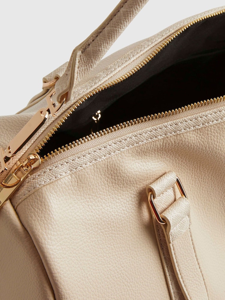 River Island Cream Monogram Trim Soft Holdall Bag - Image 6 of 6 River Island Cream Monogram Trim Soft Holdall Bag - Image 6 of 6