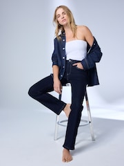 Indigo Blue Mid Rise Super Soft Stretch Slim Jeans - Image 2 of 8
