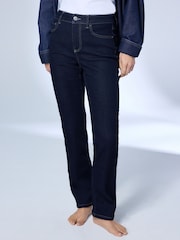 Indigo Blue Mid Rise Super Soft Stretch Slim Jeans - Image 3 of 8