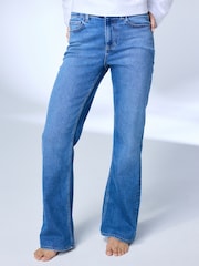Mid Blue Mid Rise Super Soft Stretch Bootcut Jeans - Image 3 of 5