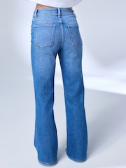 Mid Blue Mid Rise Super Soft Stretch Bootcut Jeans - Image 4 of 5