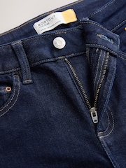 Indigo Rinse Blue Mid Rise Super Soft Stretch Bootcut Jeans - Image 7 of 8