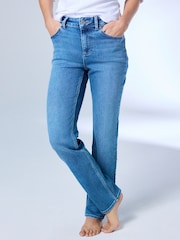 Mid Blue Mid Rise Super Soft Stretch Slim Jeans - Image 3 of 8