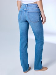 Mid Blue Mid Rise Super Soft Stretch Slim Jeans - Image 4 of 8