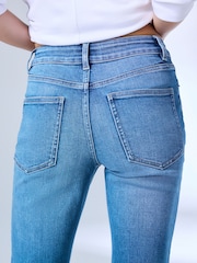 Mid Blue Mid Rise Super Soft Stretch Slim Jeans - Image 5 of 8