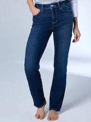 Dark Blue Mid Rise Super Soft Stretch Slim Jeans - Image 3 of 9