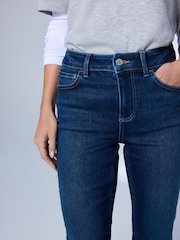 Dark Blue Mid Rise Super Soft Stretch Slim Jeans - Image 5 of 9