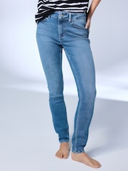 Mid Blue Mid Rise Super soft Stretch Skinny Jeans - Image 3 of 8