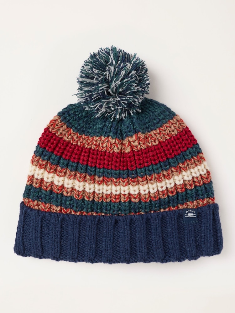 FatFace Stripe Stitch Bobble Hat - Imagen 1 de 3 FatFace Stripe Stitch Bobble Hat - Imagen 1 de 3