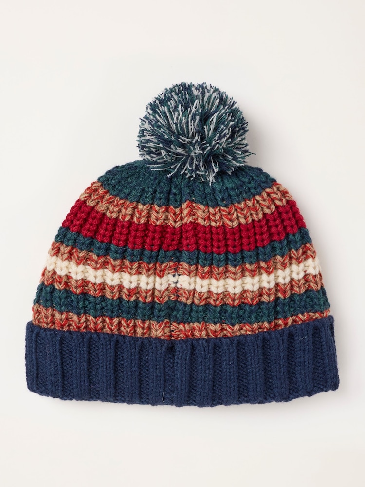FatFace Stripe Stitch Bobble Hat - Imagen 2 de 3 FatFace Stripe Stitch Bobble Hat - Imagen 2 de 3
