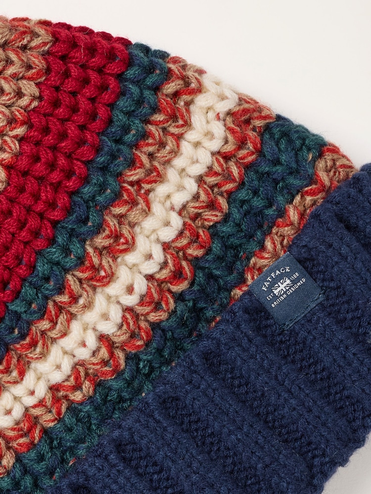 FatFace Stripe Stitch Bobble Hat - Imagen 3 de 3 FatFace Stripe Stitch Bobble Hat - Imagen 3 de 3