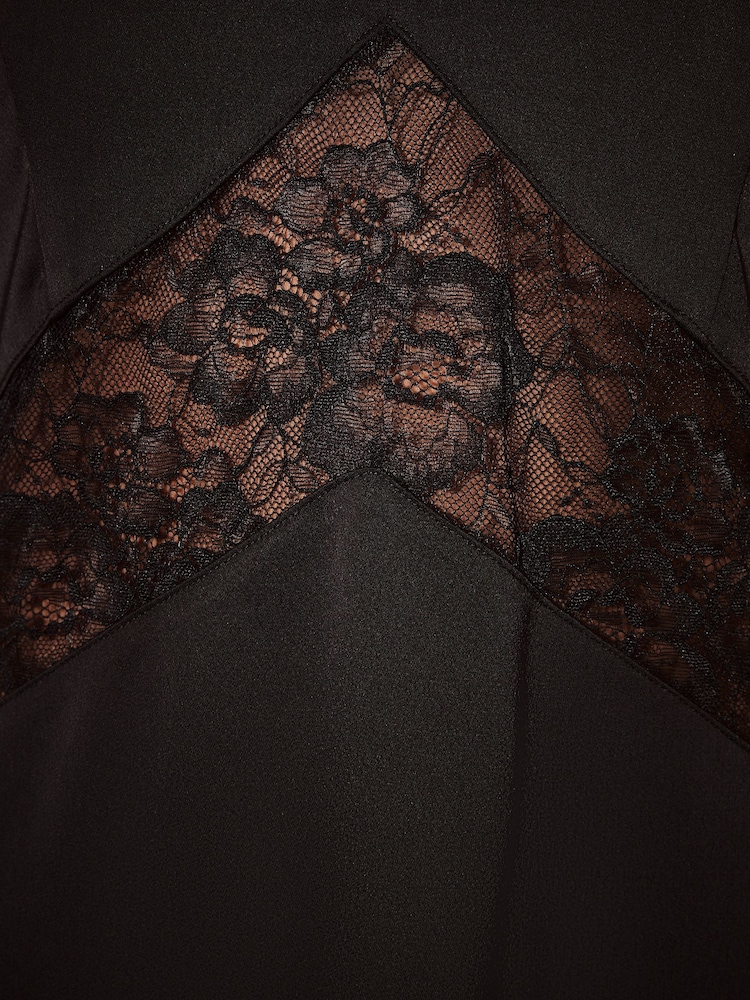 Lipsy Satin Lace Mix Maxi Dress - Bild 6 av 6