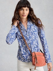 White Stuff Blue Annie Jersey Shirt - Image 1 of 6