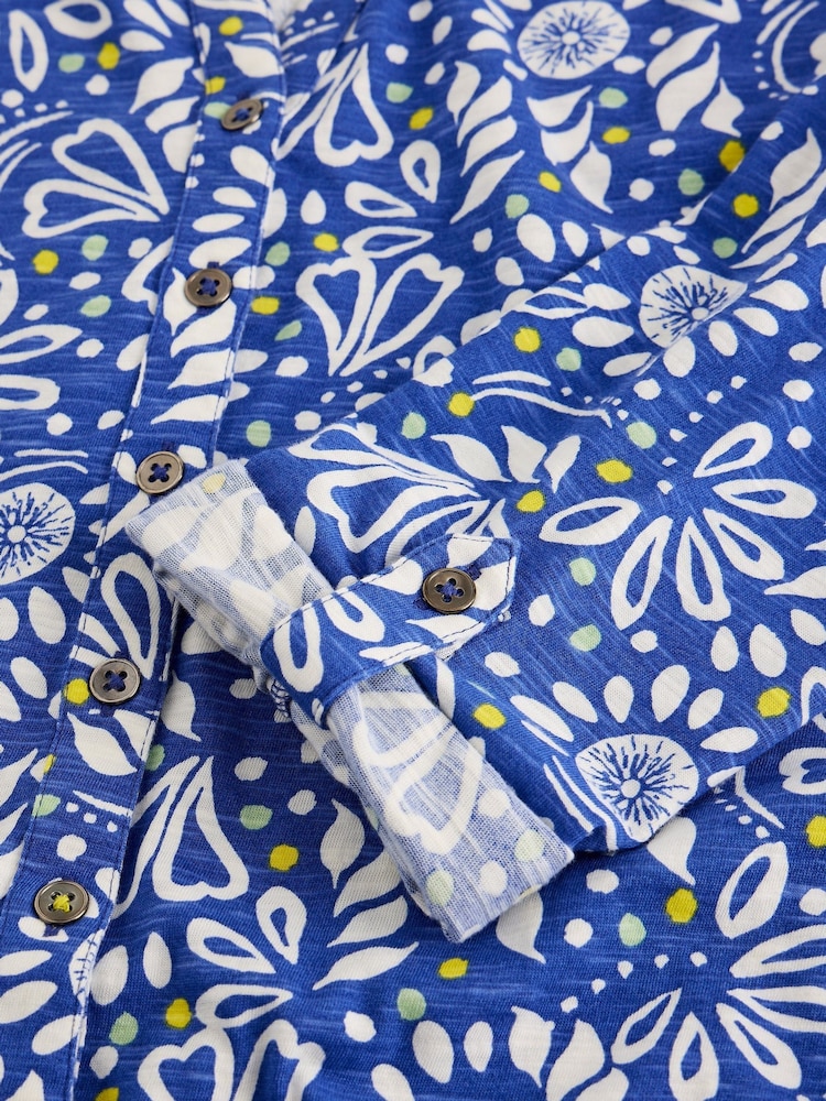 White Stuff Blue Annie Jersey Shirt - Image 6 of 6