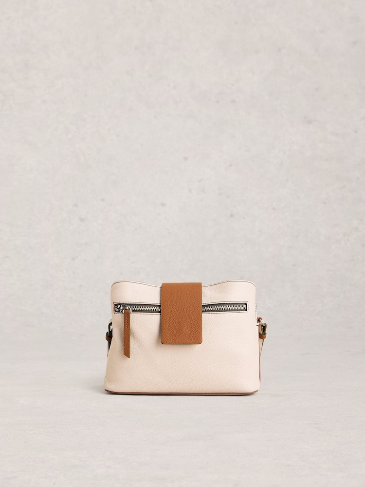White Stuff White Tabby Leather Crossbody Bag - Image 1 of 4 White Stuff White Tabby Leather Crossbody Bag - Image 1 of 4