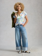 White Stuff White Nelly Notch Neck T-Shirt - Image 3 of 6