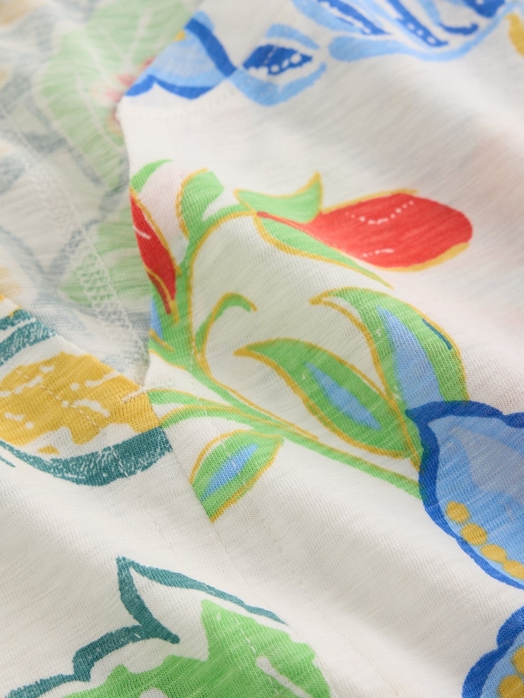 White Stuff White Nelly Notch Neck T-Shirt - Image 6 of 6