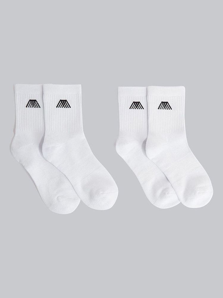 4th Arq White Crew Socks - Image 1 of 1