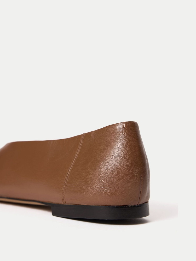 Jigsaw Natural Lola Leather Ballerinas - Image 6 of 6 Jigsaw Natural Lola Leather Ballerinas - Image 6 of 6