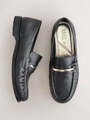 Black Forever Comfort® Leather Trim Detail Loafers - Image 1 of 5