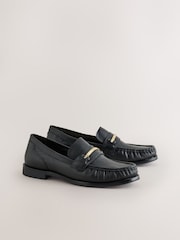 Black Forever Comfort® Leather Trim Detail Loafers - Image 2 of 5