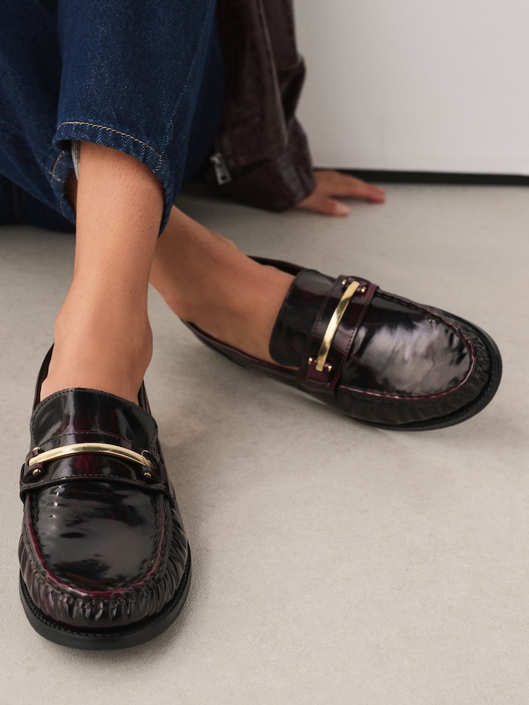Burgundy Red Forever Comfort® Leather Trim Detail Loafers - Image 1 of 9 Burgundy Red Forever Comfort® Leather Trim Detail Loafers - Image 1 of 9