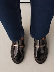 Burgundy Red Forever Comfort® Leather Trim Detail Loafers - Image 4 of 9