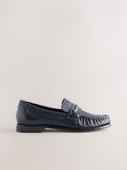 Navy Forever Comfort® Leather Trim Detail Loafers - Image 7 of 9