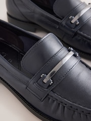 Navy Forever Comfort® Leather Trim Detail Loafers - Image 8 of 9