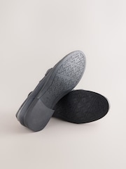 Navy Forever Comfort® Leather Trim Detail Loafers - Image 9 of 9