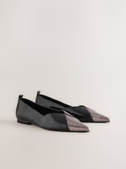 Black Forever Comfort® Point Spliced Ballet Flats - Image 1 of 4