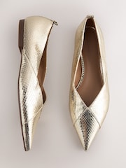 Gold Forever Comfort® Point Spliced Ballet Flats - Image 1 of 9