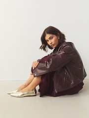 Gold Forever Comfort® Point Spliced Ballet Flats - Image 4 of 9