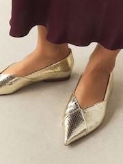 Gold Forever Comfort® Point Spliced Ballet Flats - Image 5 of 9