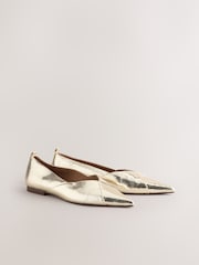 Gold Forever Comfort® Point Spliced Ballet Flats - Image 6 of 9