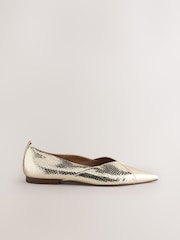 Gold Forever Comfort® Point Spliced Ballet Flats - Image 7 of 9