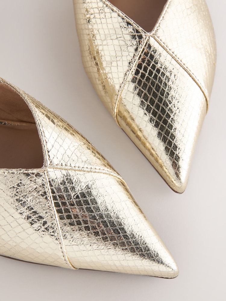 Gold Forever Comfort® Point Spliced Ballet Flats - Image 9 of 9 Gold Forever Comfort® Point Spliced Ballet Flats - Image 9 of 9
