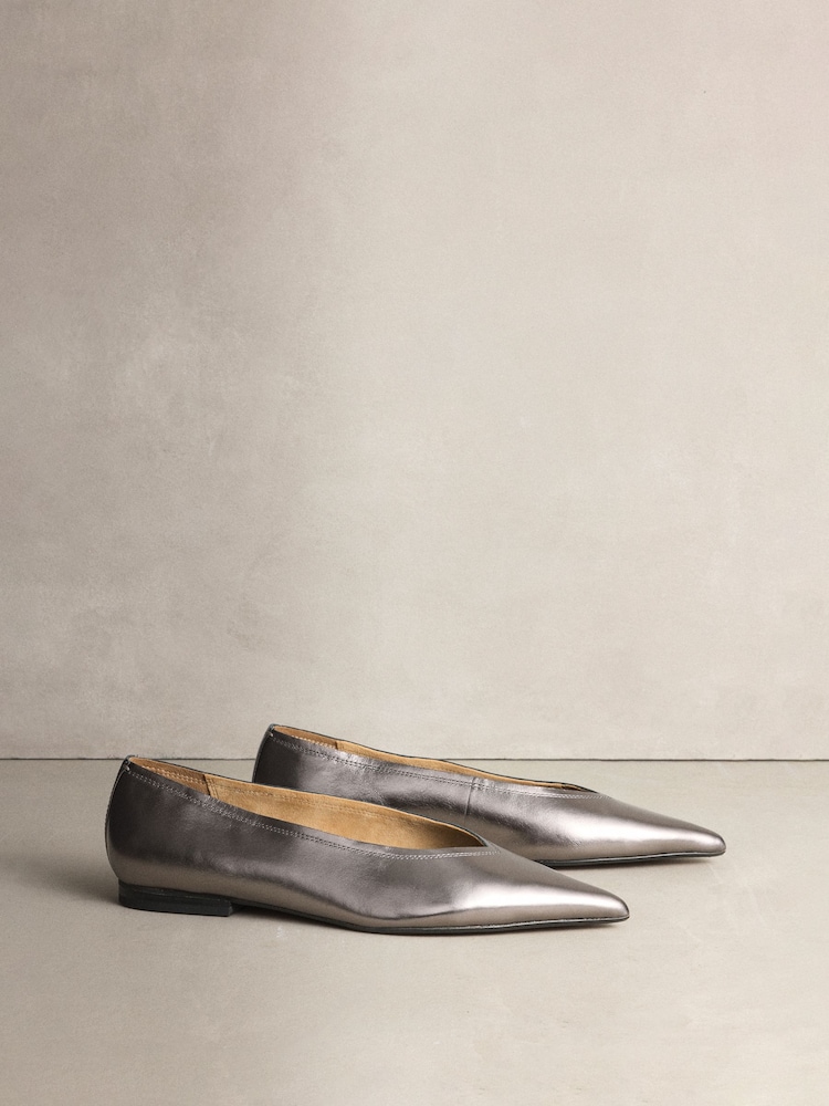 Tenn - N. Premium läder High Cut spetsiga Flats - Bild 2 av 5