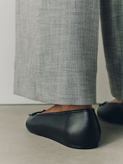 Black Forever Comfort® Leather Toe Cap Ballet Flats - Image 5 of 10