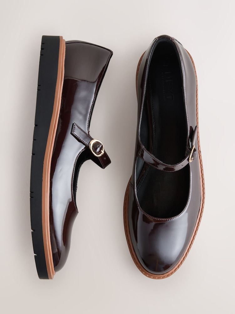 Brown Forever Comfort® Chunky Sole Mary Jane Shoes - Image 1 of 5