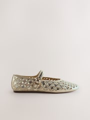 Gold Standard Fit Forever Comfort® Broderie Mary Janes Shoes - Image 3 of 4