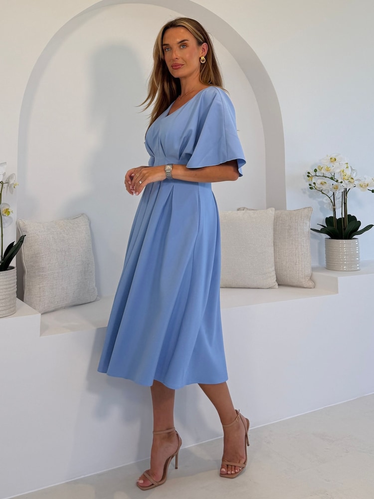 blue flowy midi dress Buy Girl In Mind Laura V-Neck Short Sleeve from Next USA colourway-isladress Men's Hero Lace-Up Boot US size:12 Soft florals