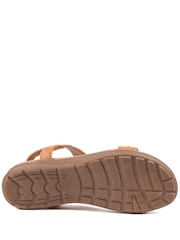 Pavers Brown Elasticated Embellished Slingback Sandals - Image 4 of 7