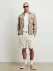 River Island White Regular Fit Cargo Shorts - Image 1 of 4